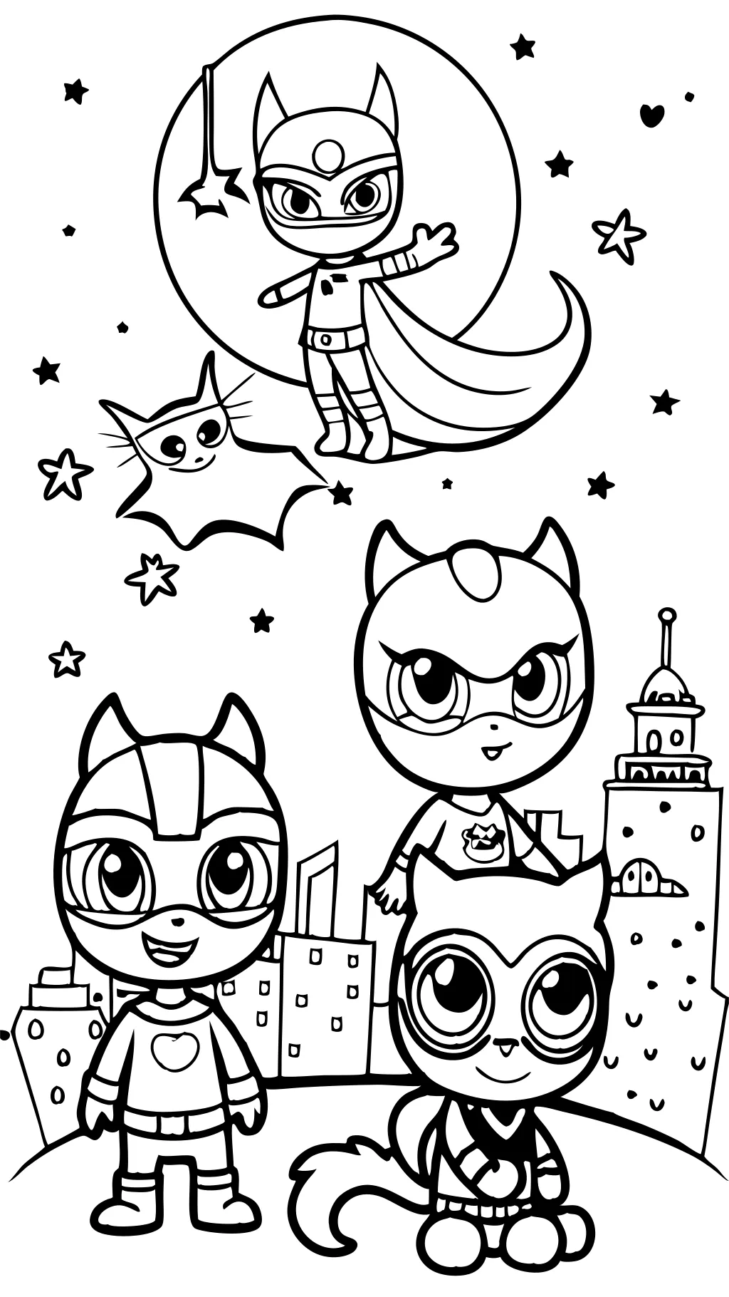 free pj mask coloring pages